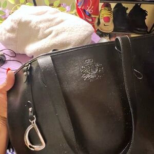Polo by Ralph Lauren Black Tote with Silver Accents